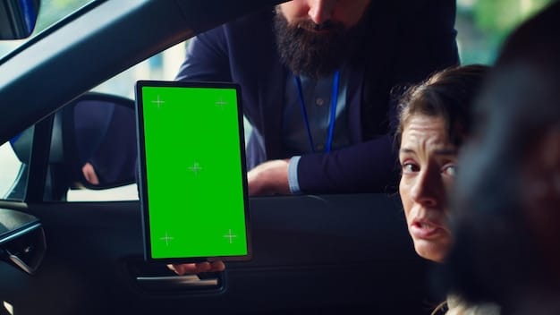 A split-screen showing two different approaches to car rental booking: on one side, a stressed traveler frantically searching on a phone at the last minute; on the other side, a relaxed traveler calmly confirming a reservation online well in advance. The image illustrates the benefits of early planning.