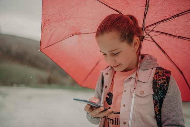 A worried traveler looking at a smartphone with a weather alert about a hurricane, highlighting the importance of travel insurance and emergency planning.