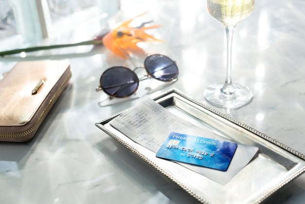 A close-up shot of an airline loyalty card with a gold status tier, highlighting its features and benefits. The background shows a blurred image of an airport terminal, emphasizing the travel connection.