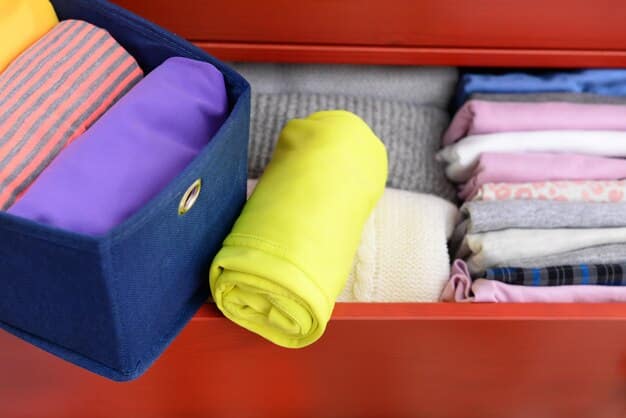 A close-up shot of various packing cubes inside a suitcase, neatly organizing clothes, shoes, and accessories. Different colored cubes are used to separate categories of items.