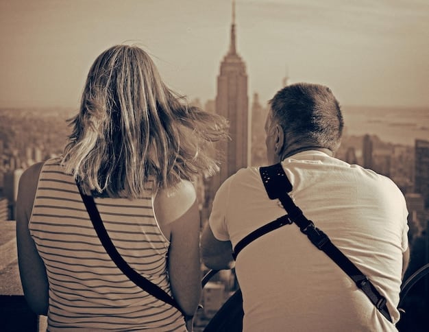 A split image showing two contrasting travel experiences in the US. On one side, a filtered and heavily edited photo of a popular tourist spot (like Times Square or Hollywood) crowded with people. On the other side, an authentic, unedited photo of a less-known natural landscape (like a scenic hiking trail or a quiet beach) with few people, showcasing a more genuine travel experience.