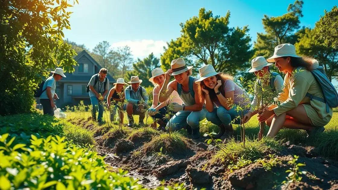 Engaging in local conservation activities
