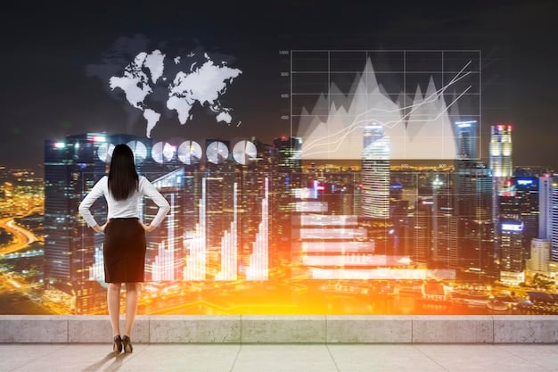 A graphical representation of the projected growth of AI in the travel industry from 2023 to 2025, showing an upward trend in AI adoption and market value; include relevant statistics and data points