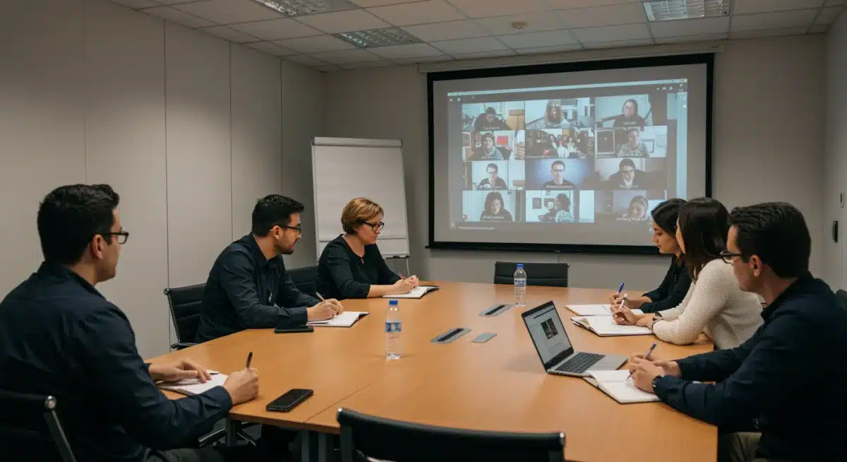Professionals participating in a virtual upskilling training session for the travel industry workforce