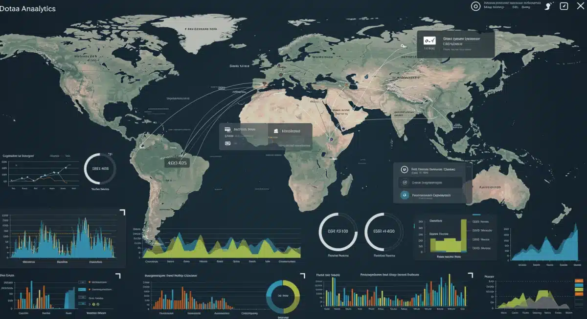 Data analytics dashboard showing customer travel preferences