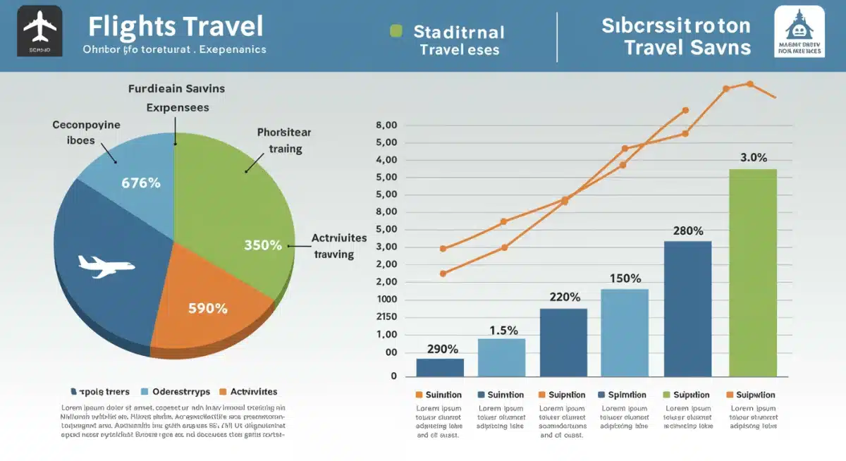 Infographic comparing traditional travel costs to subscription travel savings.