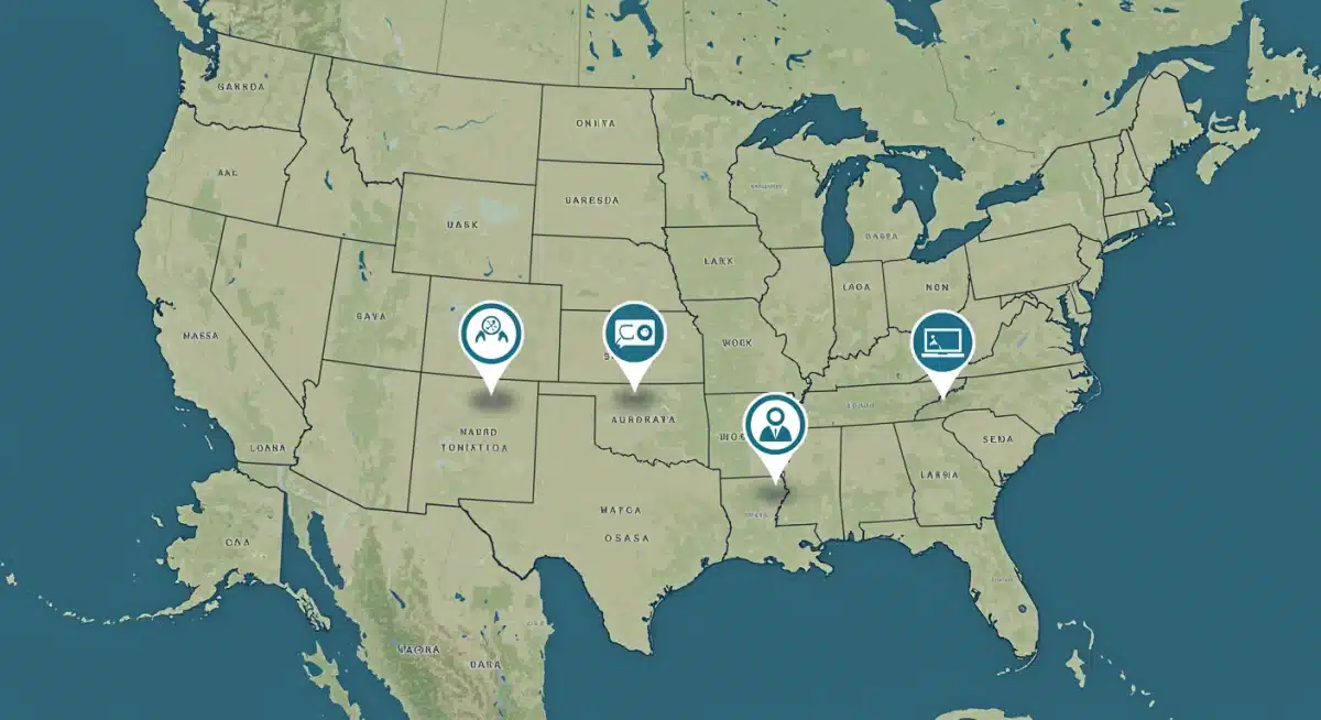 Map of US states offering 2026 digital nomad incentives and remote work benefits