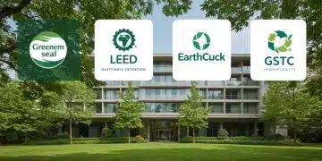 Infographic comparing leading sustainable hotel certification programs for U.S. hotels.