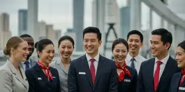 Diverse travel industry professionals collaborating, representing the future U.S. travel workforce.