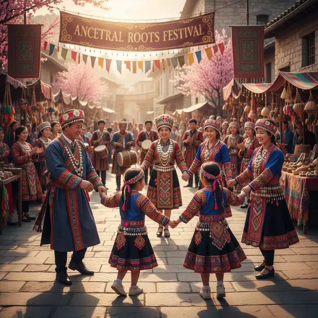 Multi-generational family celebrating cultural heritage