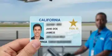REAL ID compliant driver's license at airport security checkpoint